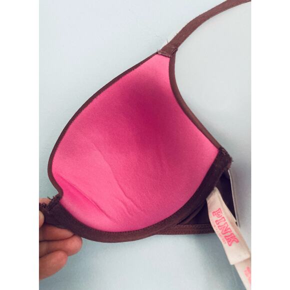 PINK Victoria's Secret Push Up Bra 32C Racerback - Picture 6 of 9